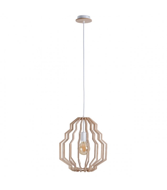 Rufo Wire Frame Pendant Ceiling Light Natural, 35.5cm, 1x E27