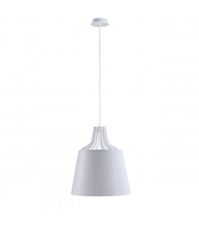 Lea Dome Pendant Ceiling Light White, 38cm, 1x E27