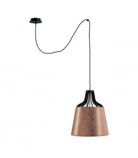Ivo Dome Pendant Ceiling Light Copper, 38cm, 1x E27, 200cm Wire