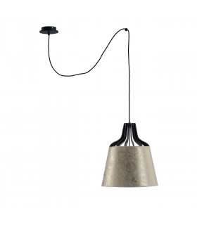Ivo Dome Pendant Ceiling Light Gold, 38cm, 1x E27, 200cm Wire