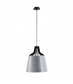 Ivo Dome Pendant Ceiling Light Silver, 38cm, 1x E27