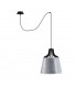 Ivo Dome Pendant Ceiling Light Silver, 38cm, 1x E27, 200cm Wire