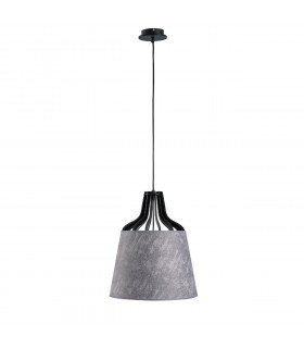 Ivo Dome Pendant Ceiling Light Grey, 38cm, 1x E27