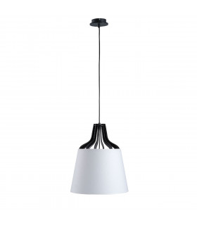 Ivo Dome Pendant Ceiling Light White, 38cm, 1x E27