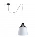 Ivo Dome Pendant Ceiling Light White, 38cm, 1x E27, 200cm Wire