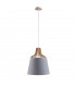 Ivone Dome Pendant Ceiling Light Grey, 38cm, 1x E27