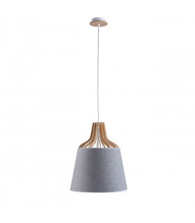 Ivone Dome Pendant Ceiling Light Grey, 38cm, 1x E27