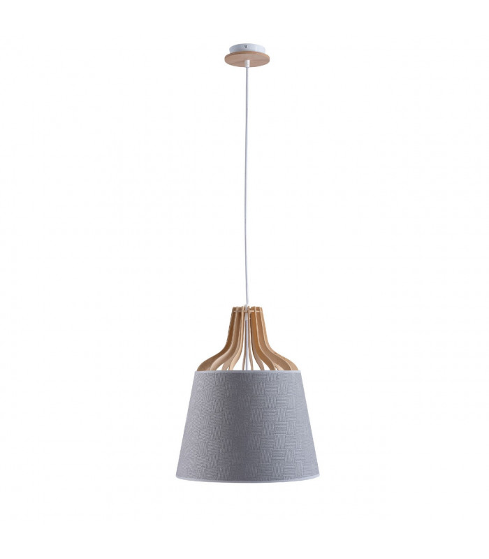 Ivone Dome Pendant Ceiling Light Grey, 38cm, 1x E27