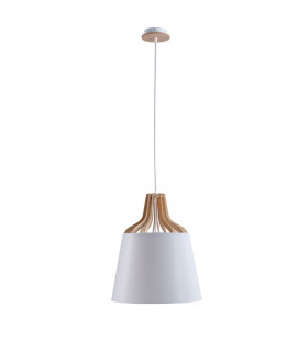 Ivone Dome Pendant Ceiling Light White, 38cm, 1x E27