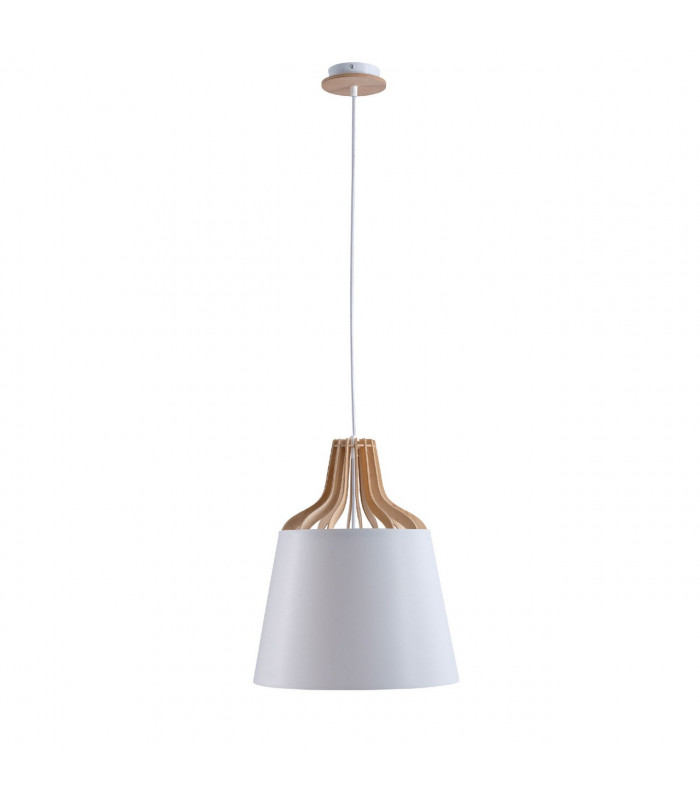 Ivone Dome Pendant Ceiling Light White, 38cm, 1x E27