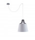 Lucio Dome Pendant Ceiling Light White, 38cm, 1x E27, 200cm Wire