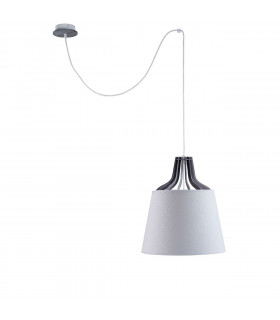 Lucio Dome Pendant Ceiling Light White, 38cm, 1x E27, 200cm Wire