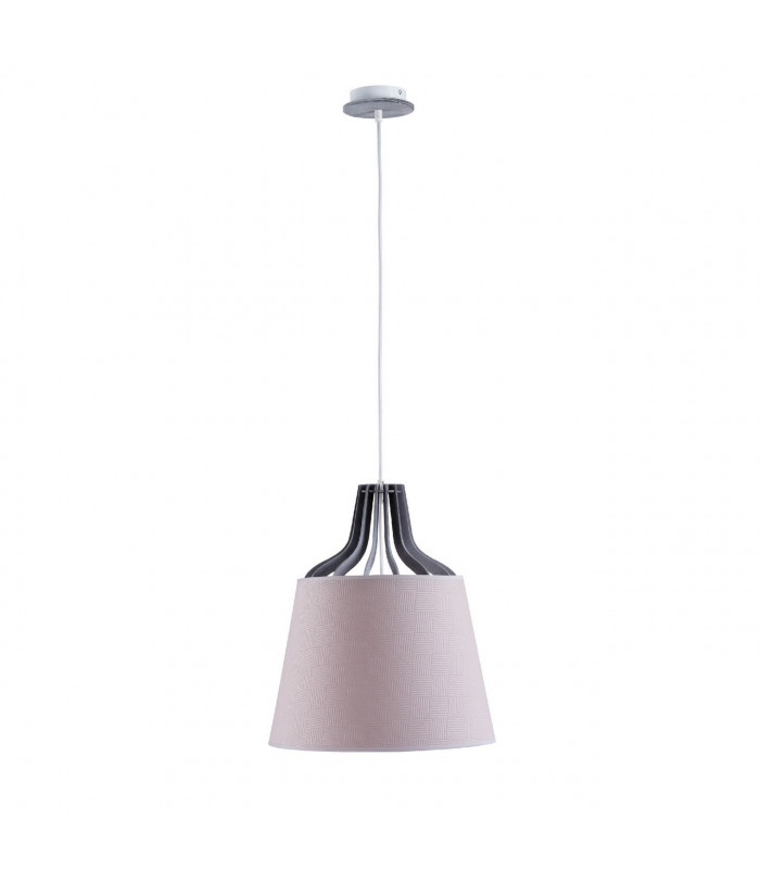 Lucio Dome Pendant Ceiling Light Pink, 38cm, 1x E27