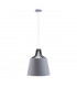 Lucio Dome Pendant Ceiling Light Grey, 38cm, 1x E27