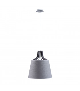 Lucio Dome Pendant Ceiling Light Grey, 38cm, 1x E27