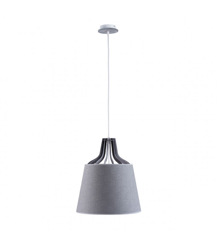 Lucio Dome Pendant Ceiling Light Grey, 38cm, 1x E27