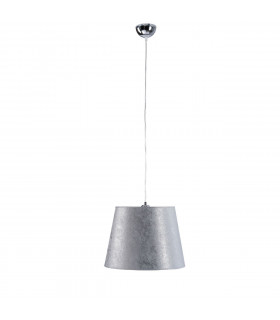 Luca Dome Pendant Ceiling Light Silver, 38cm, 1x E27