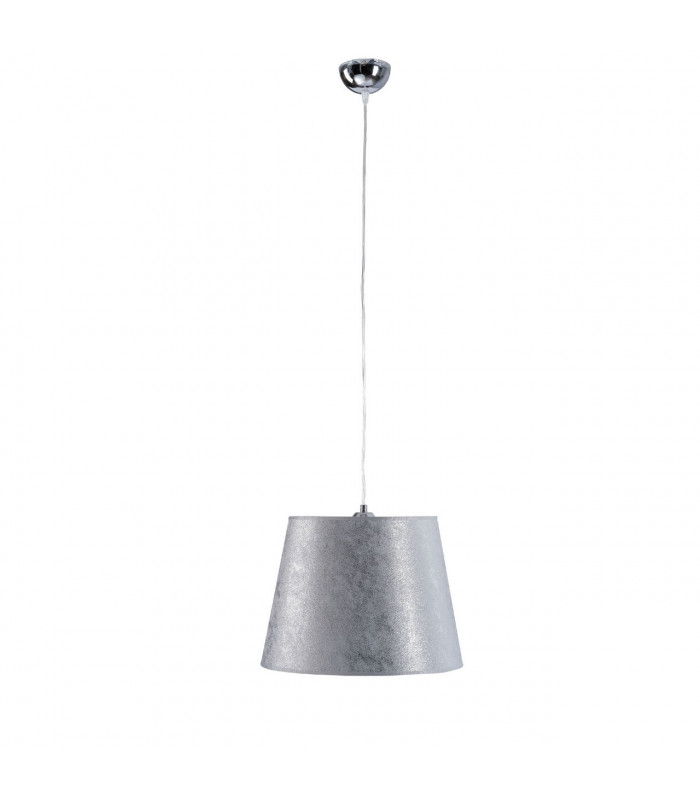 Luca Dome Pendant Ceiling Light Silver, 38cm, 1x E27
