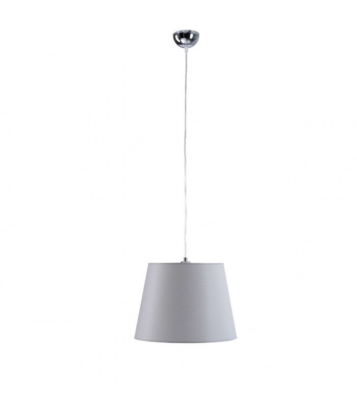 Luca Dome Pendant Ceiling Light Grey , 38cm, 1x E27