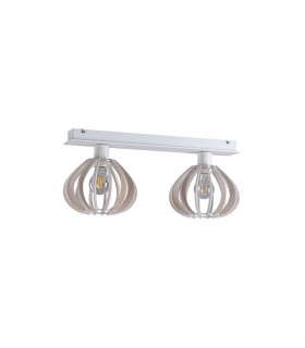 Nicoleta Twin Ceiling Spotlight White, 52cm, 2x E27