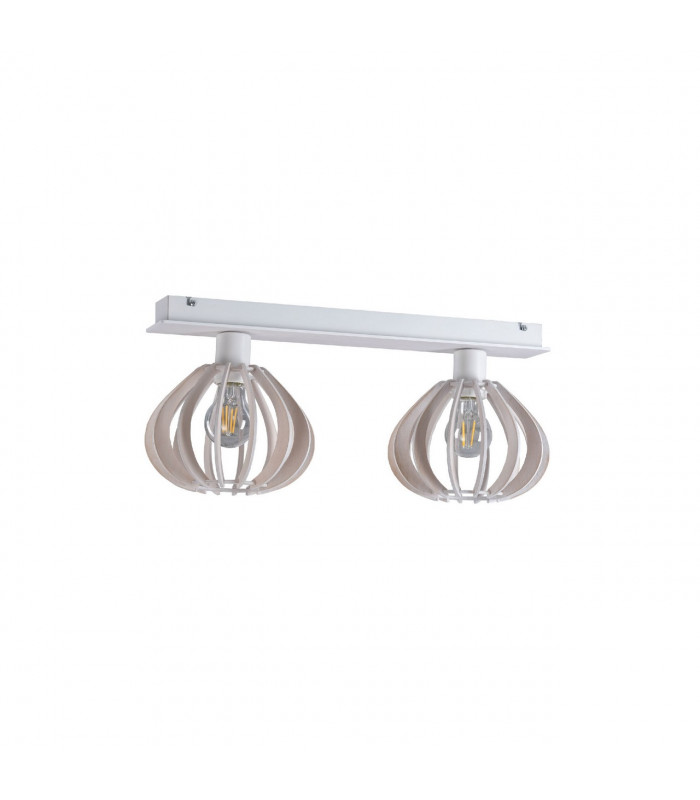 Nicoleta Twin Ceiling Spotlight White, 52cm, 2x E27