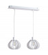 Nicoleta Bar Pendant Ceiling Light White, 52cm, 2x E27