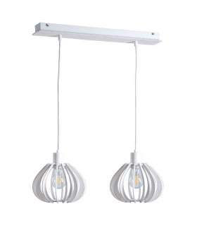 Nicoleta Bar Pendant Ceiling Light White, 52cm, 2x E27