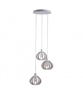 Nicoleta Cluster Pendant Ceiling Light White, 32cm, 3x E27