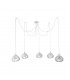 Nicoleta Cluster Pendant Ceiling Light White, 5x E27
