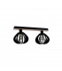 Nicoleta Twin Ceiling Spotlight Black And Natural, 52cm, 2x E27