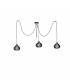 Nicoleta Cluster Pendant Ceiling Light Black And Natural, 3x E27