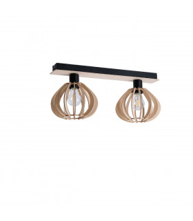 Nicoleta Twin Ceiling Spotlight Black, 52cm, 2x E27