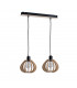 Nicoleta Bar Pendant Ceiling Light Black, 52cm, 2x E27
