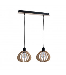 Nicoleta Bar Pendant Ceiling Light Black, 52cm, 2x E27