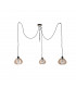 Nicoleta Cluster Pendant Ceiling Light Black, 3x E27