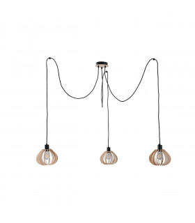 Nicoleta Cluster Pendant Ceiling Light Black, 3x E27