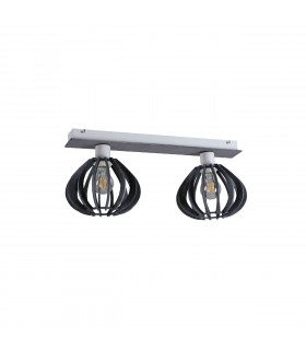 Nicoleta Twin Ceiling Spotlight Grey, 52cm, 2x E27
