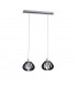 Nicoleta Bar Pendant Ceiling Light Grey, 52cm, 2x E27