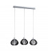 Nicoleta Bar Pendant Ceiling Light Grey, 62cm, 3x E27