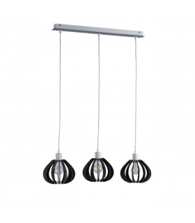 Nicoleta Bar Pendant Ceiling Light Grey, 62cm, 3x E27
