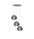 Nicoleta Cluster Pendant Ceiling Light Grey, 32cm, 3x E27