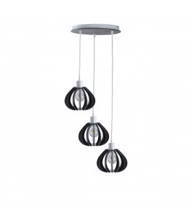 Nicoleta Cluster Pendant Ceiling Light Grey, 32cm, 3x E27