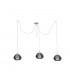 Nicoleta Cluster Pendant Ceiling Light Grey, 3x E27