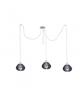 Nicoleta Cluster Pendant Ceiling Light Grey, 3x E27