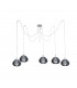 Nicoleta Cluster Pendant Ceiling Light Grey, 5x E27