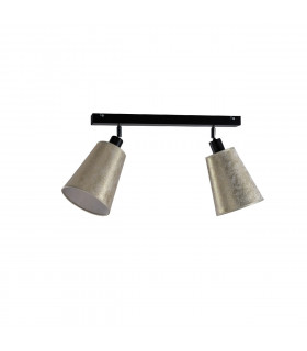 Eva Twin Ceiling Spotlight Gold, 30.5cm, 2x E27
