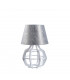 Bento Table Lamp With Round Tapered Shade White, Silver, 30.5cm, 1x E27