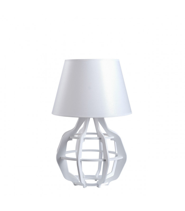 Bento Table Lamp With Round Tapered Shade White, 30.5cm, 1x E27