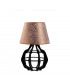 Bento Table Lamp With Round Tapered Shade Black, Copper, 30.5cm, 1x E27