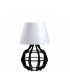 Bento Table Lamp With Round Tapered Shade Black, White, 30.5cm, 1x E27